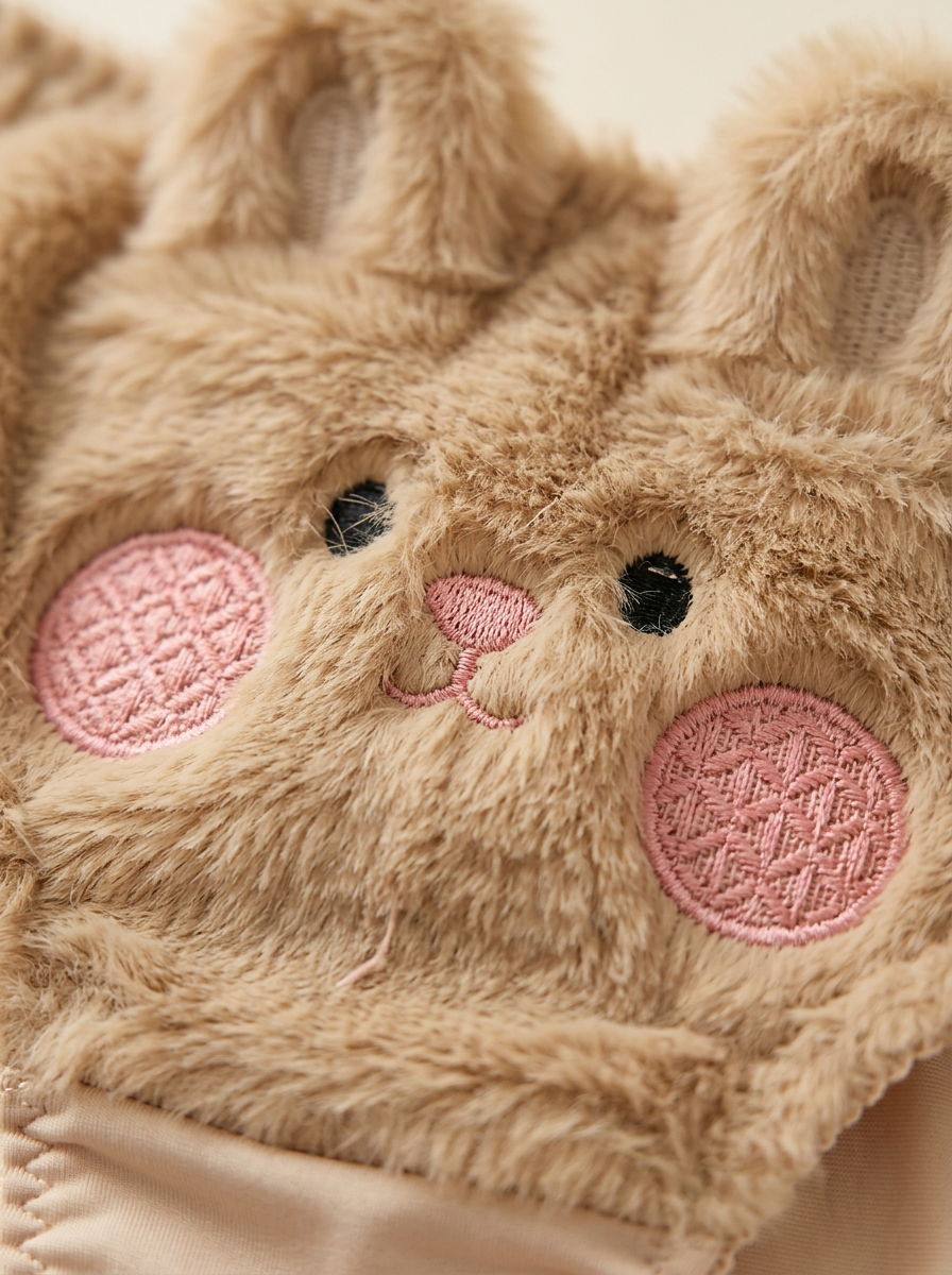 Plush texture detail of the Bear print